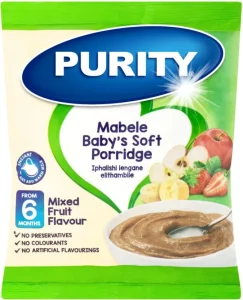 Purity Mixed Fruit Flavour Mabele Baby’s Soft Porridge Cereal 6+ Months 6 x 300 g