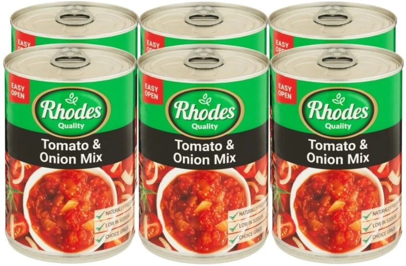 Rhodes Tomato And Onion Vegetables 6 x 410 g