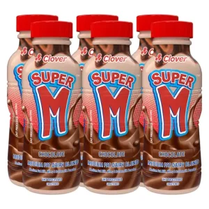 Clover Super M Medium Fat Milk  Chocolate Flavour 6 x 300 ml