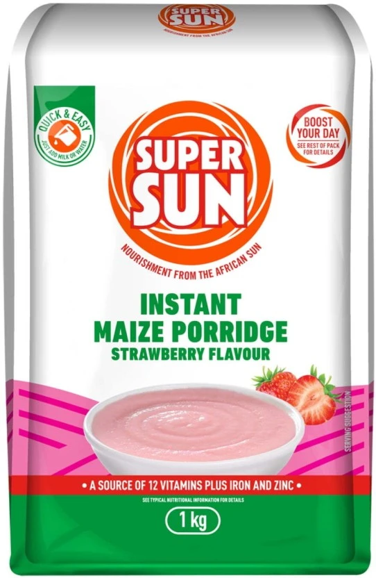 Supersun Instant Maize Porridge Strawberry Flavour 1 kg