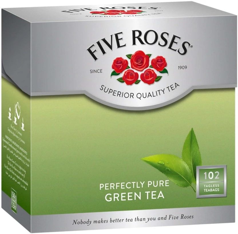 Five Roses Tagless Green Tea 6 X 102 - Image 2