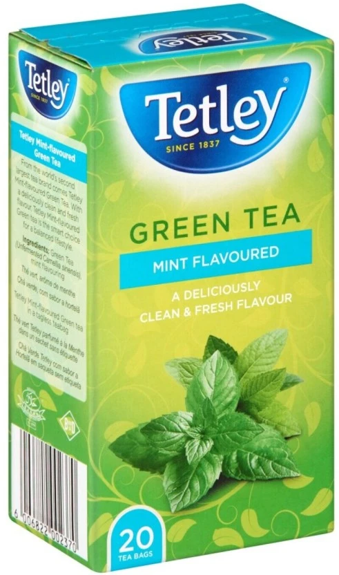 Tetley Mint Flavoured Green Tea Bags 20 - Image 2