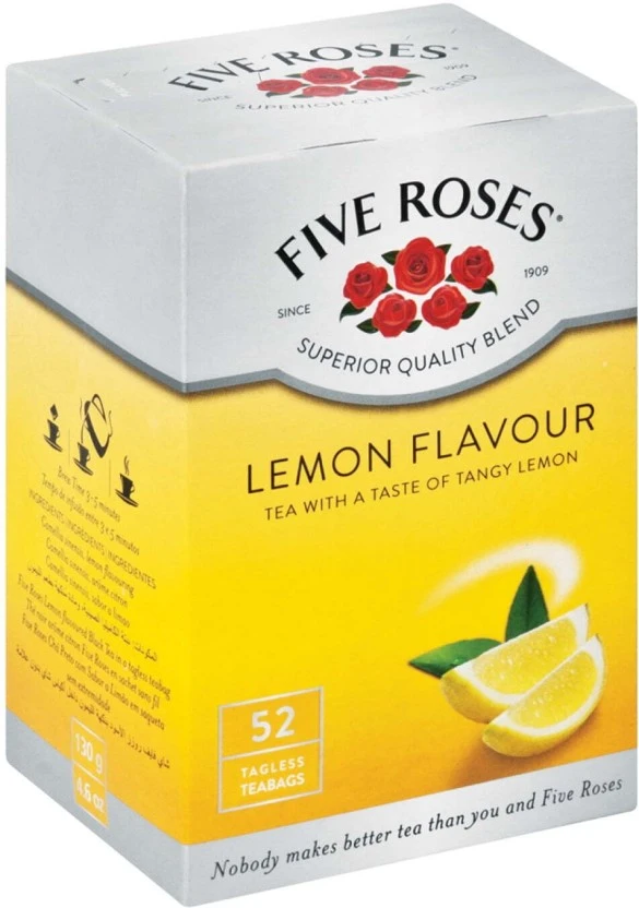 Five Roses Lemon Flavour Black Tea 52 - Image 3