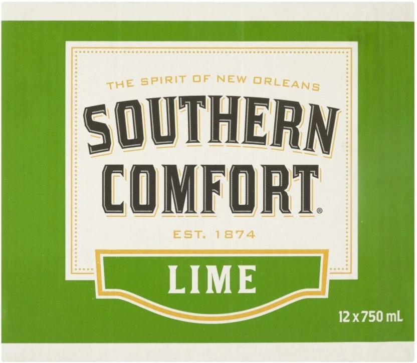 Southern Comfort Lime Liqueur 12 x 750 ml