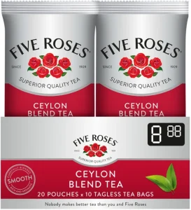 Five Roses Smooth Ceylon Blend Black Tea 20 X 10