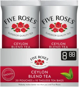 Five Roses Smooth Ceylon Blend Black 20 x 10 Teabags