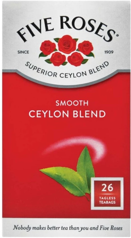 Five Roses Smooth Ceylon Blend Black 6 X 20 Teabags
