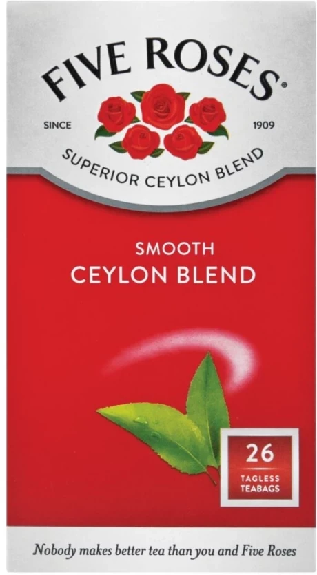 Five Roses Smooth Ceylon Blend Black 6 X 20 Teabags - Image 2