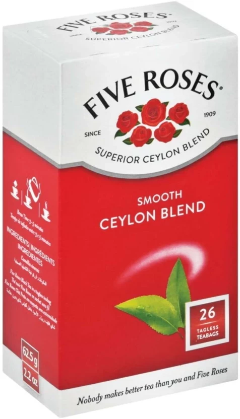Five Roses Smooth Ceylon Blend Black 6 X 20 Teabags - Image 3