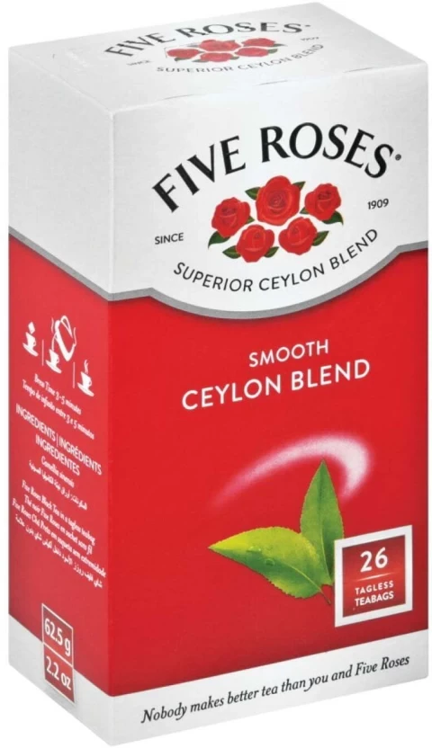 Five Roses Smooth Ceylon Blend Black 6 X 20 Teabags - Image 4