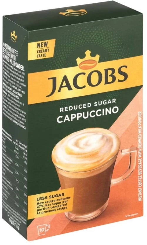 Jacobs Reduced Sugar Cappuccino Instant Coffee 50 X 111 g - Image 2