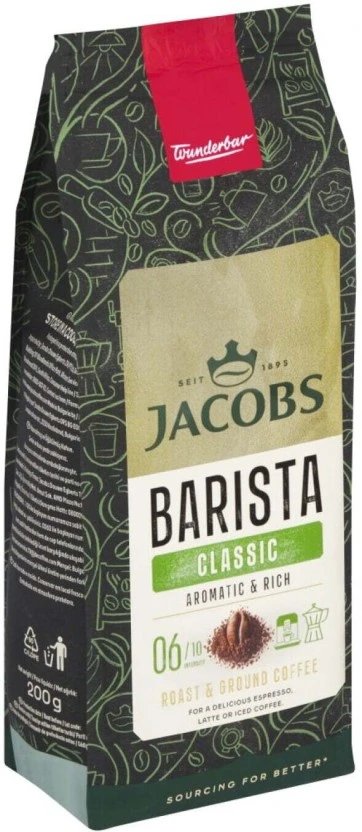 Jacobs Barista Classic Roast Ground Coffee 200 g - Image 2