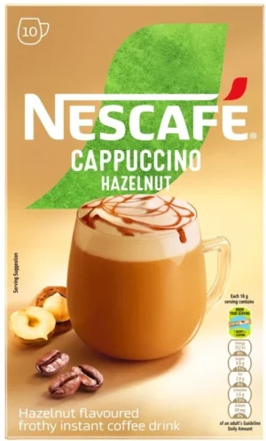 Nescafé Cappuccino Instant Hazelnut Coffee 10 X 18 g
