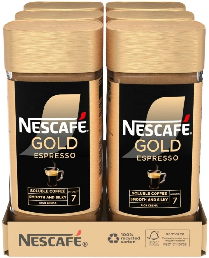 Nescafé Gold Espresso Instant Coffee 6 X 200 g