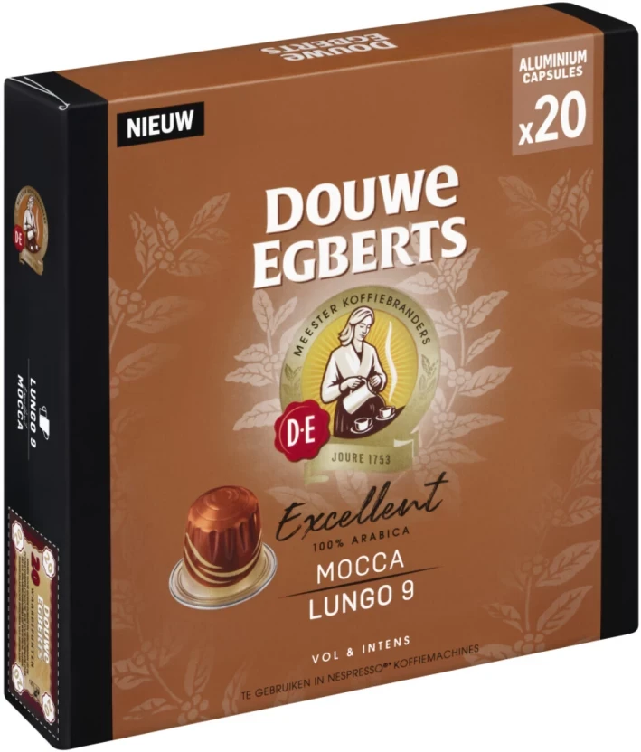 Douwe Egberts Excellent Coffee 100% Arabica Mocca Lungo 9 Capsule Mocha 20 Capsules - Image 2