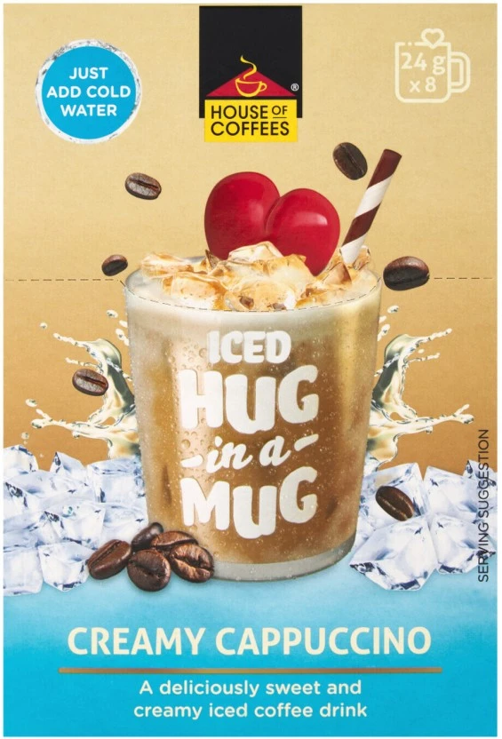 House Of Coffees Hiam Iced Cap Creamy Instant Cappuccino Coffee 8 X 24 g