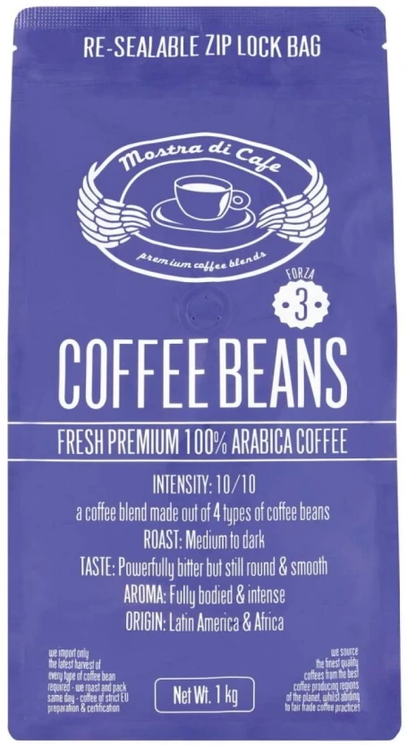 Mostra Di Cafe Fresh Arabica Beans Coffee 1 kg