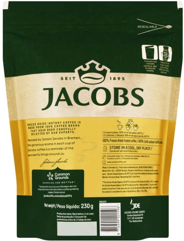 Jacobs Gold Smooth Instant Coffee 230 g - Image 2