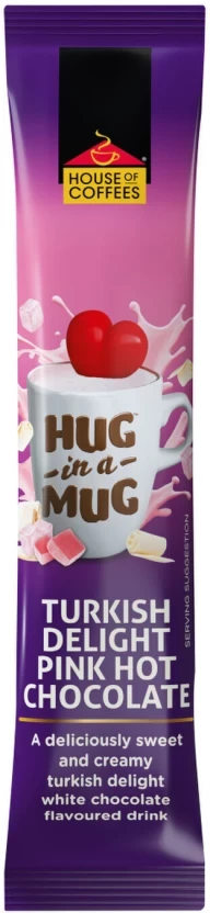 House Of Coffees Hug In A Mug Turkish Delight Pink Hot Chocolate Mix 24 g