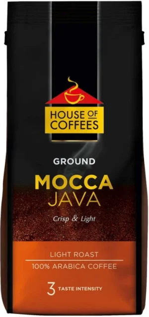 House Of Coffees Ground Mocca JavaCrisp & Light Roast Coffee 250 g