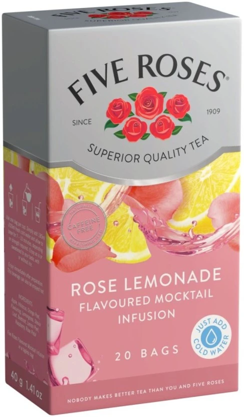 Five Roses Rose Lemonade Mocktail Infusion 20 Teabags - Image 2