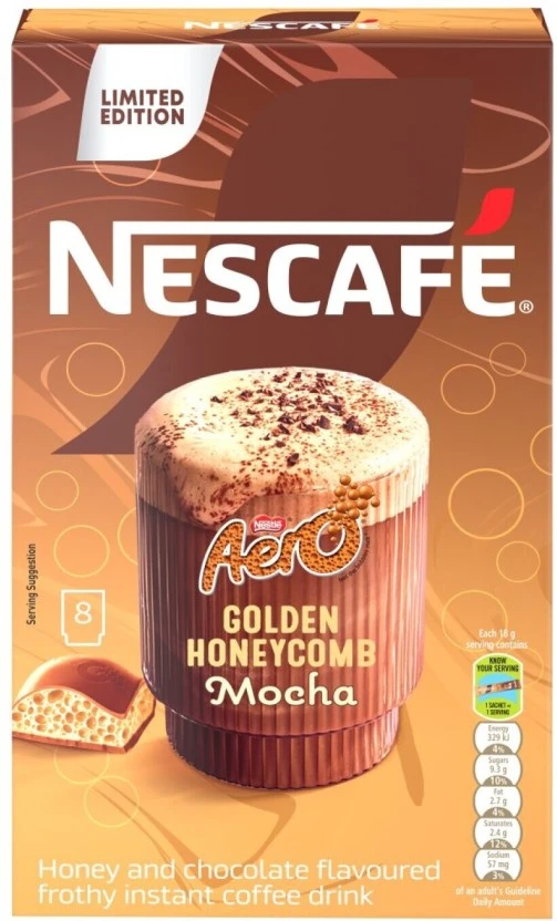 Nescafé Honeycomb Cappuccino Mocha Instant Coffee 10 X 18 g
