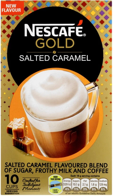 Nescafé Cappuccino Instant Salted Caramel Coffee 18 g