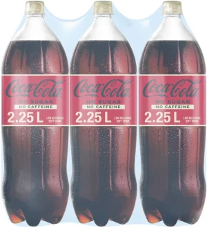 Coca-cola Zero Sugar No Caffeine Low Kilojoule Soft Drink 6 X 2. 25 L