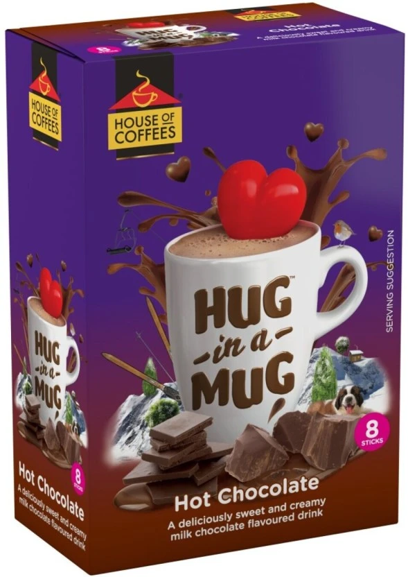 House Of Coffees Hug In A Mug Cappuccino Hot Chocolate 25g - Image 2