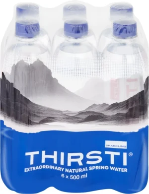 Thirsti Sparkling Natural Spring Mineral Water 6 X 500 ml - ShopCiti Grocery Market