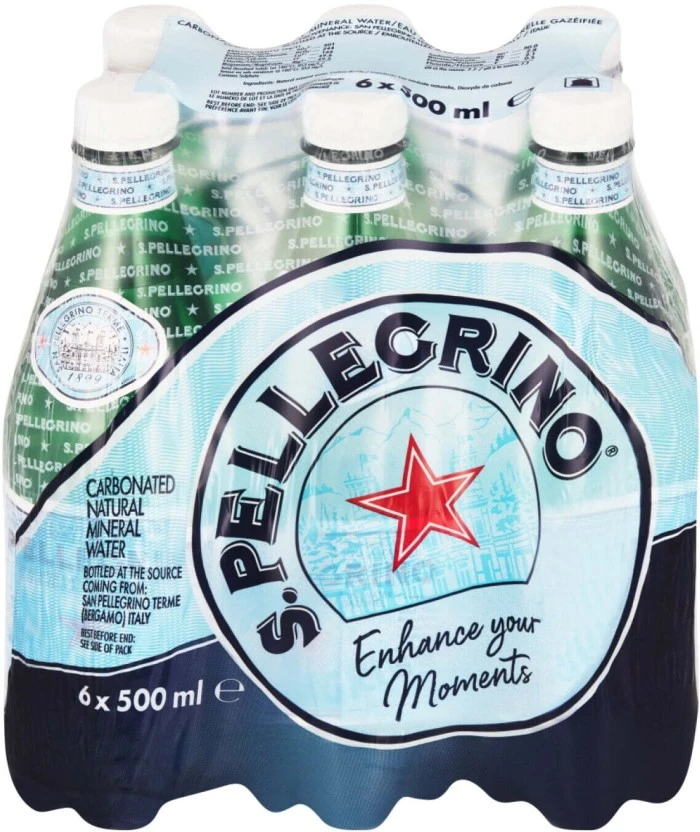 San Pellegrino Natural Mineral Carbonated Water 6 X 500 ml - Image 2
