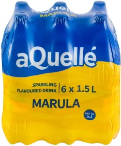 Aquelle Sparkling Marula Flavoured Water 6 X 1. 5 l