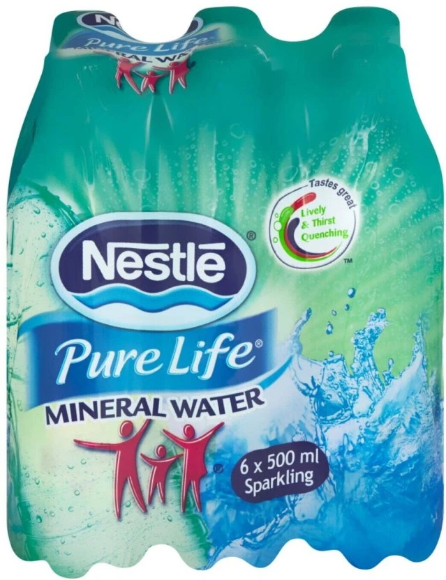 Nestle Pure Life Sparkling Mineral Water 6 X 500 ml