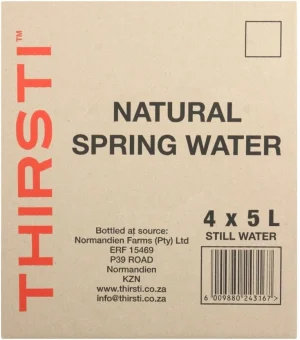 Thirsti Natural Spring Still Water 4 X 5 l - ShopCiti Grocery Market