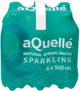 Aquelle Natural Spring Sparkling Mineral Water 6 X 500 ml