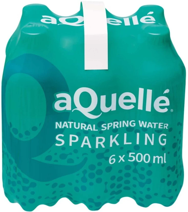 Aquelle Natural Spring Sparkling Mineral Water 6 X 500 ml