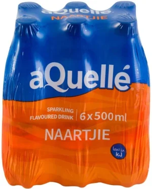 Aquelle Sparkling Naartjie Flavoured Water 6 X 500 ml - ShopCiti Grocery Market