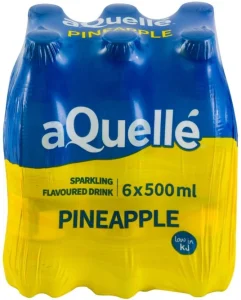 Aquelle Sparkling Pineapple Flavoured Water 6 X 500 ml