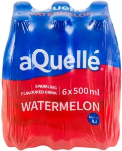 Aquelle Sparkling Watermelon Flavoured Water 6 X 500 ml