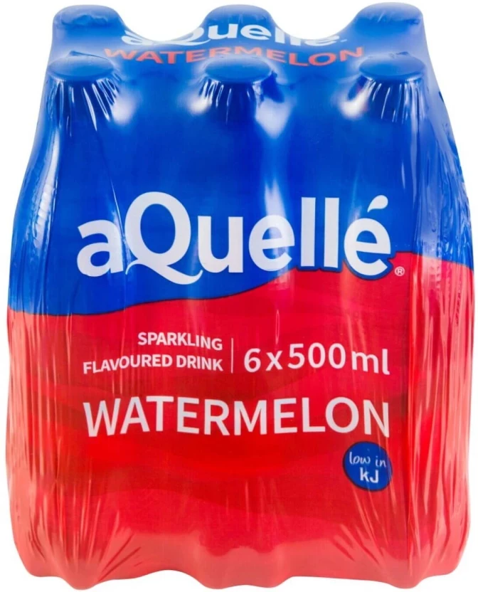 Aquelle Sparkling Watermelon Flavoured Water 6 X 500 ml