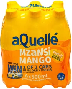 Aquelle Sparkling Mzansi Mango Flavoured Water 6 X 500 ml