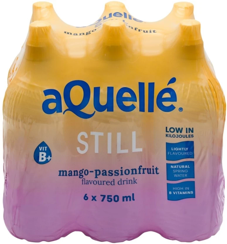 Aquelle Mango passionfruit Flavoured Water 6 X 750 ml