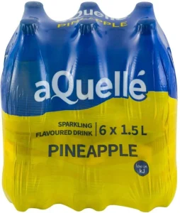 Aquelle Sparkling Pineapple Flavoured Water 6 X 1. 5 l