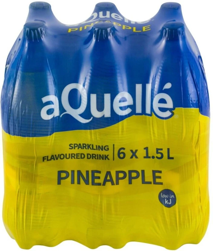 Aquelle Sparkling Pineapple Flavoured Water 6 X 1. 5 l