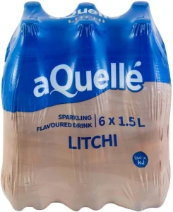 Aquelle Sparkling Litchi Flavoured Water 6 X 1. 5 l