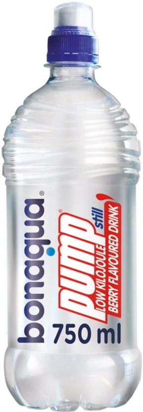 Bonaqua Pump Low Kilojule Still Berry Flavoured Water 24 X 750 ml