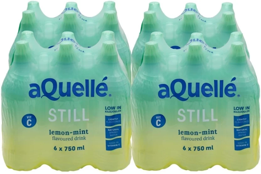 Aquelle Lemon mint Drink Flavoured Water 24 X 750 ml - Image 2