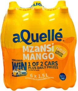 Aquelle Sparkling Mzansi Mango Flavoured Water 6 X 1. 5 l